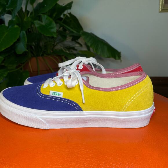 7M 8.5W Vans Color block Sneakers Yellow Red Blue NWOT - Picture 11 of 16